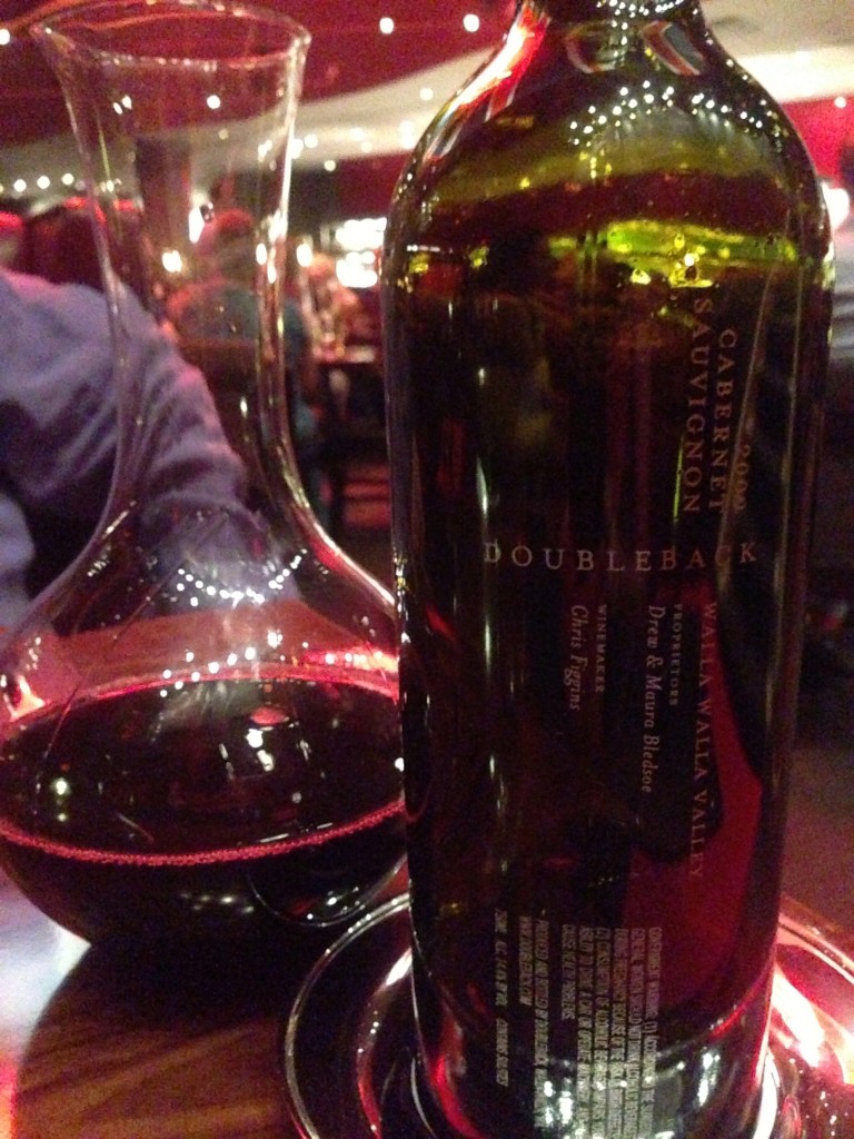 Gordon Ramsay Steak - wine Doubleback